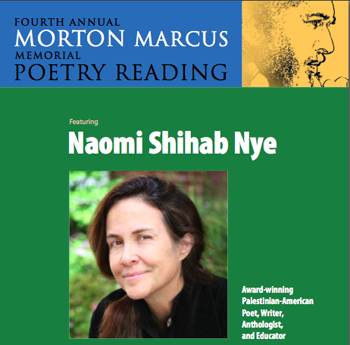 Award-winning poet Naomi Shihab Nye to read at 4th annual Morton Marcus memorial event
