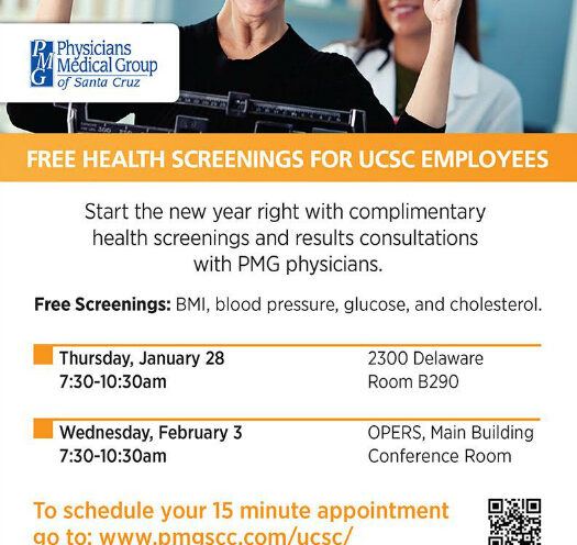 Free health screenings offered to UC Santa Cruz employees