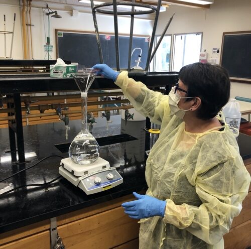 Student Health Center Pharmacy partners to make hand sanitizer for campus