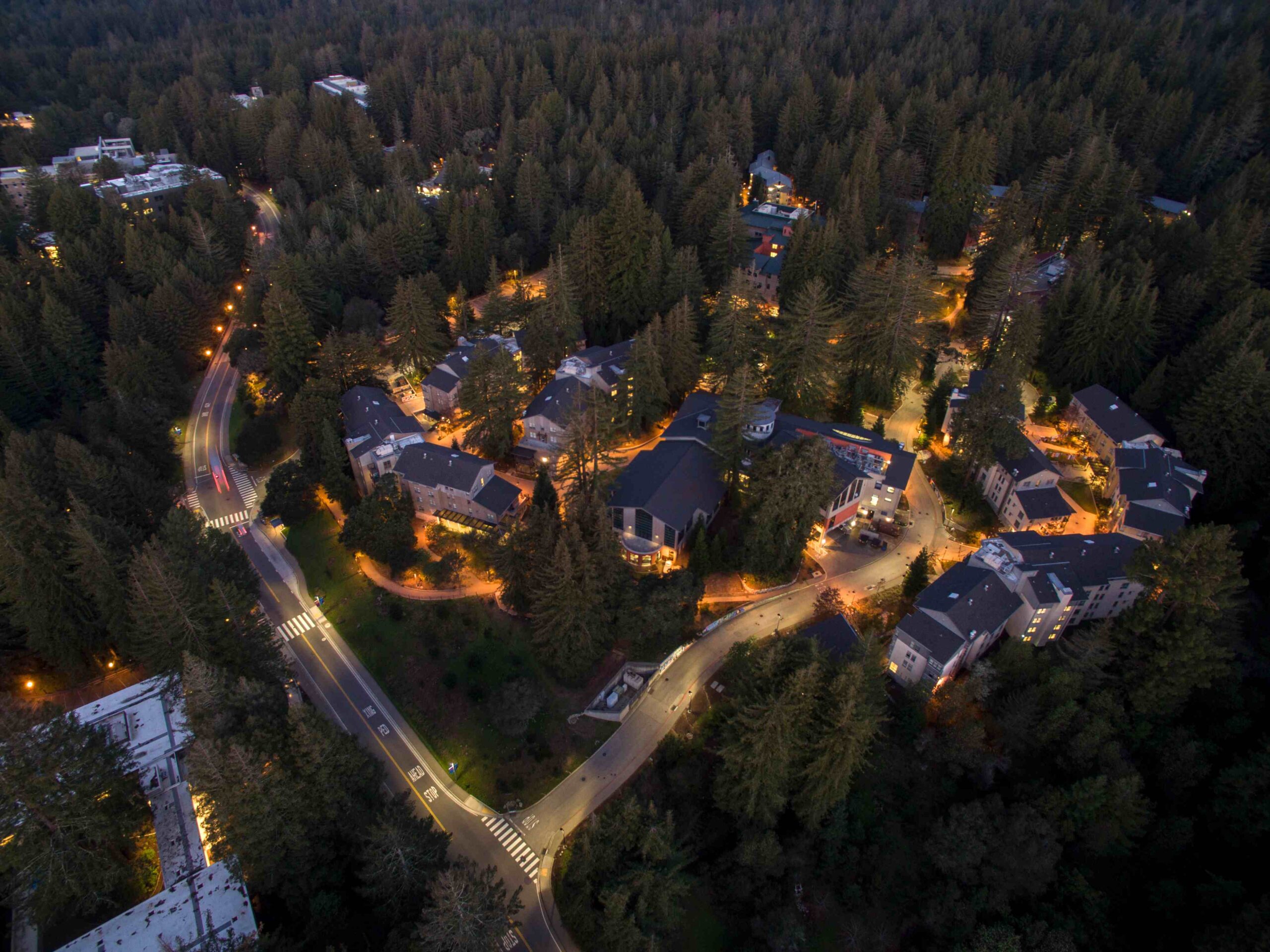 Ariel shot of campus
