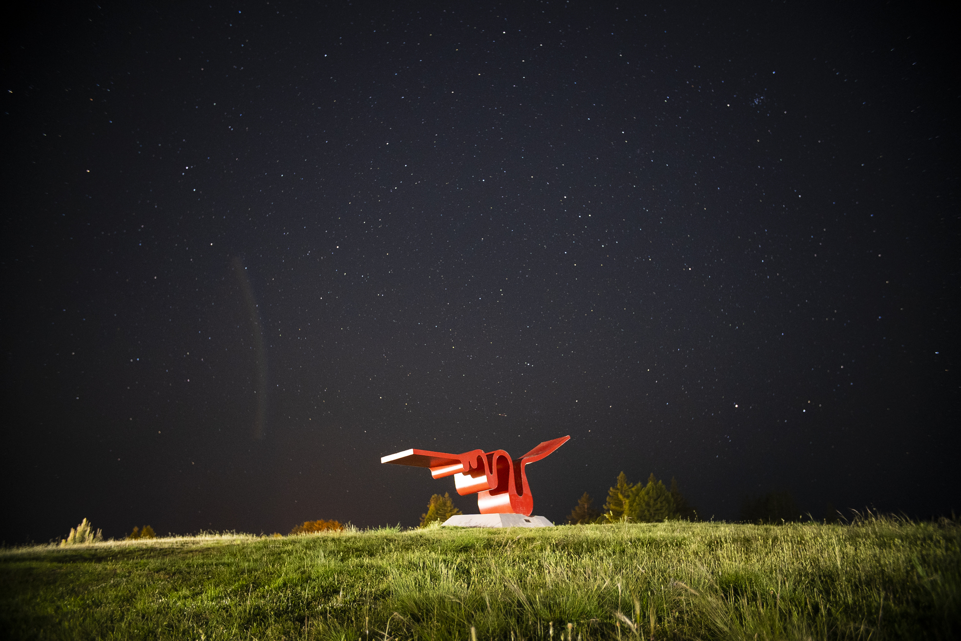 Porter Squiggle at night