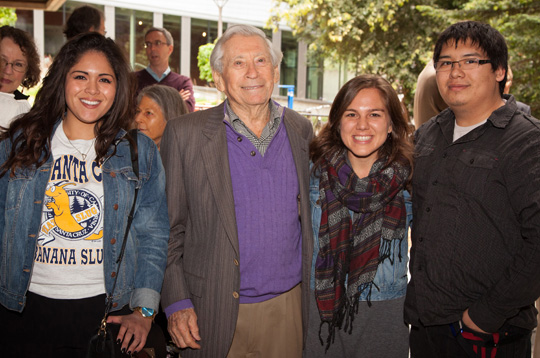 Jack Baskin with students
