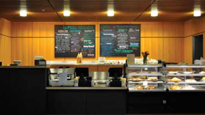 The Global Village Cafe in the newly renovated McHenry Library.