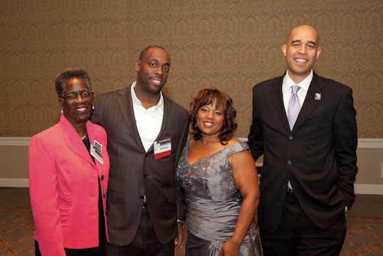 Paul Simpson with mother Rosalind Simpson, Felicia McGinty, and Stephen Abreu