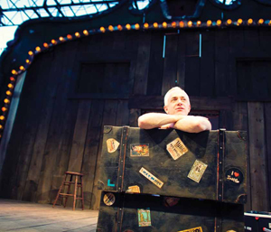 Shakespeare Santa Cruz former artistic director Danny Scheie on the set for a special run of Comedy of Errors at Villa Montalvo.