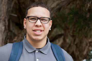 Student-athlete James Townsend, a captain of the UCSC men's basketball squad, is shooting for a big goal. (Photo by C. Lagattuta)