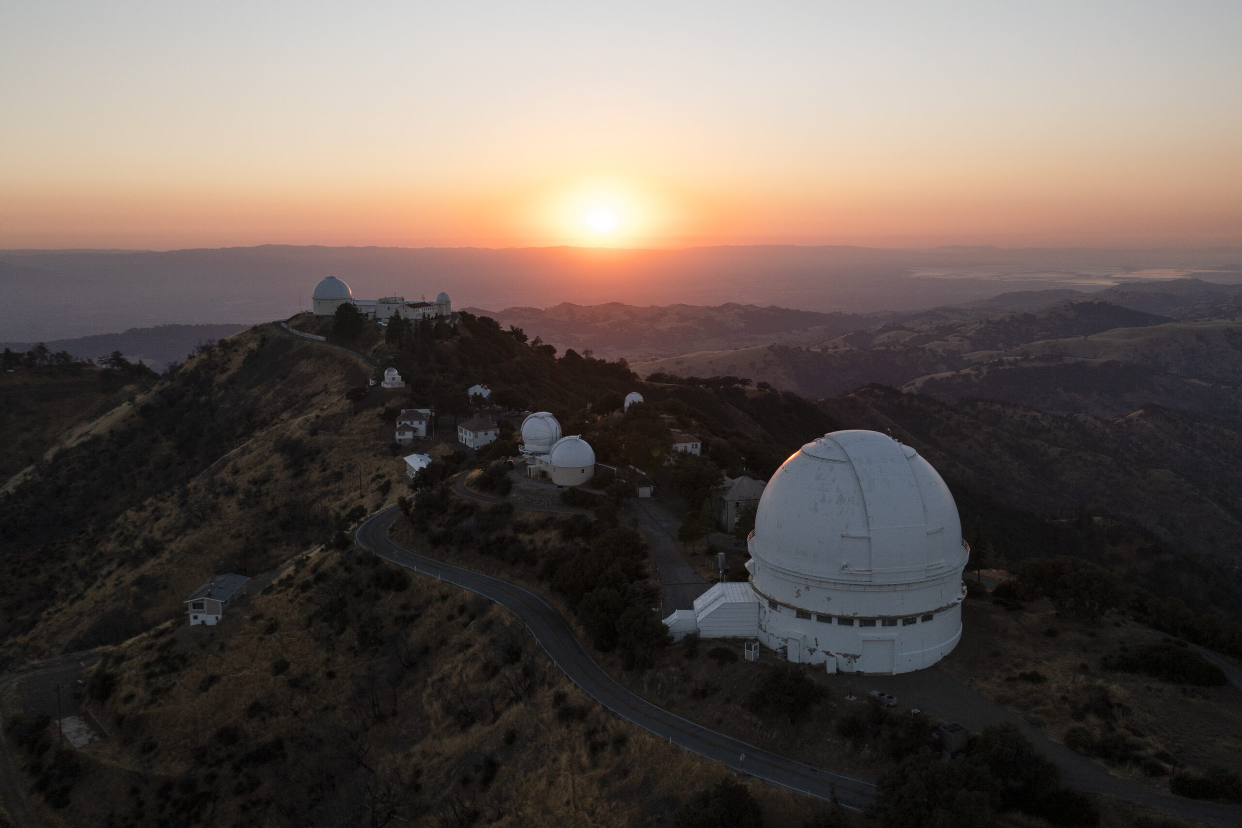 Sunset over Lick Observatory