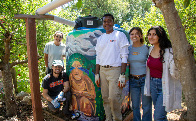 Innovative and artful rainwater harvesting nourishes gardens and hope
