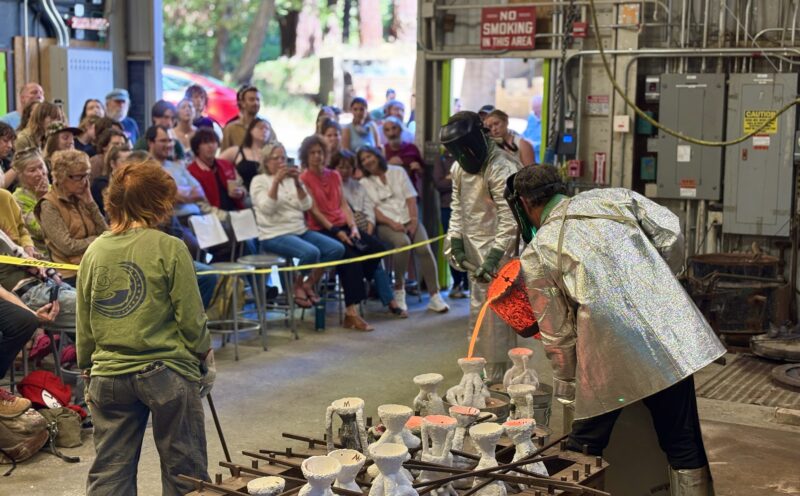 UC Santa Cruz foundry marks 50 years with bronze pour and celebration of legacy