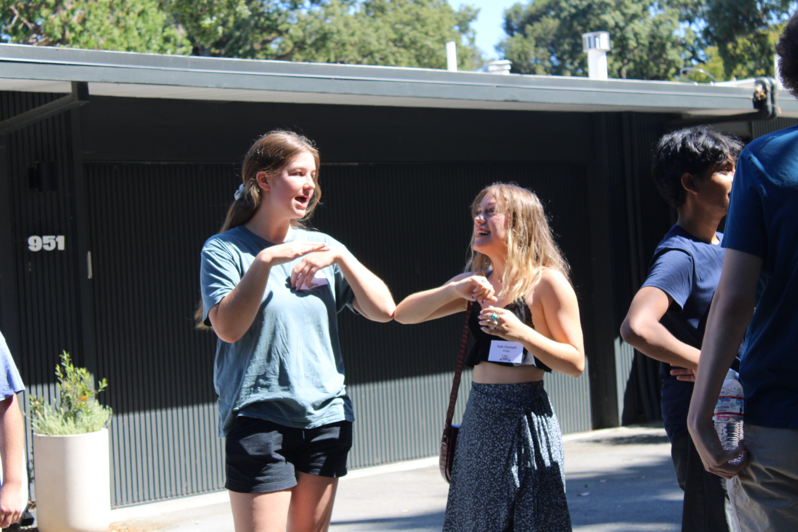 Incoming students chat during a Slug Summer Send-Off in 2024