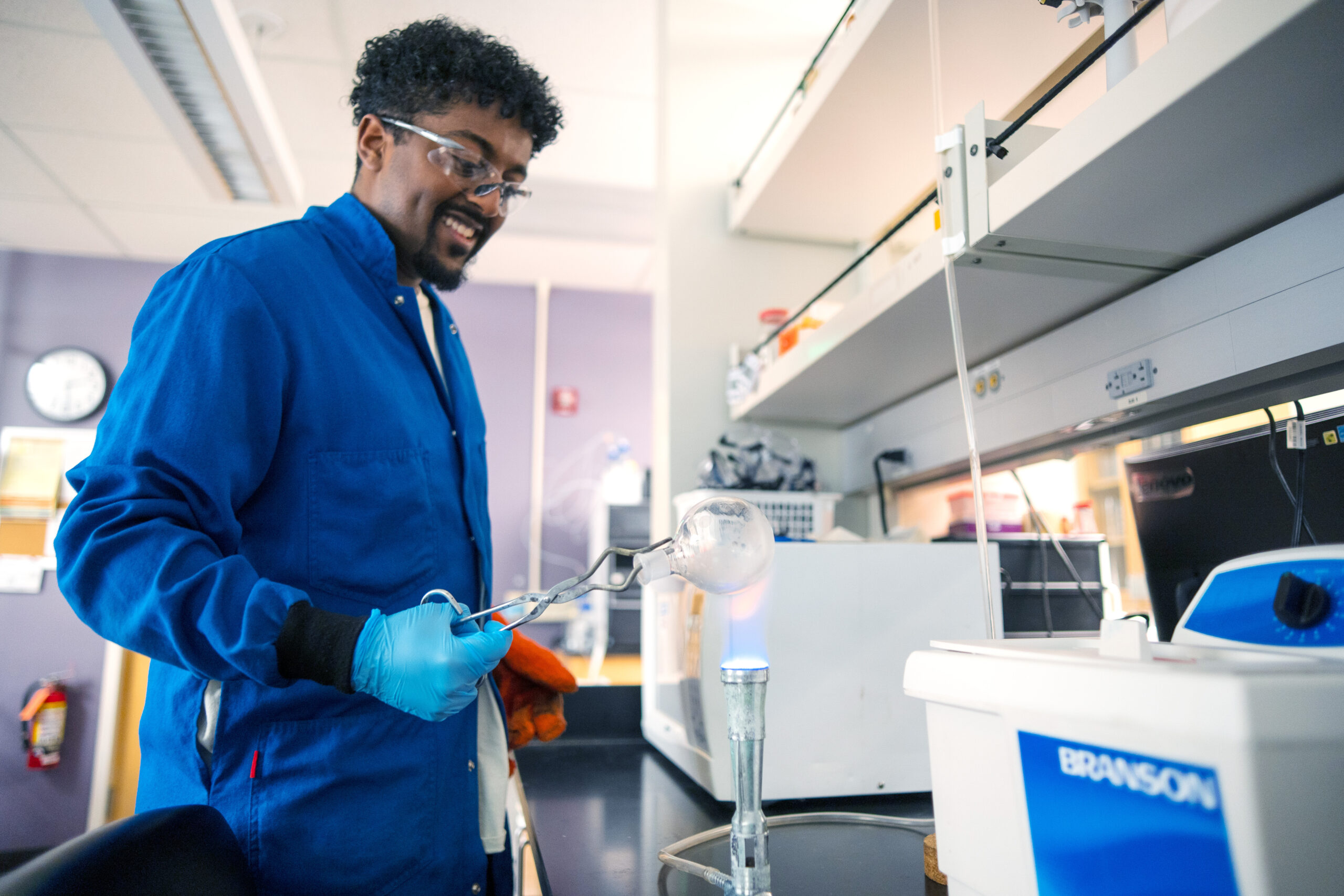 Researcher in a chemistry lab
