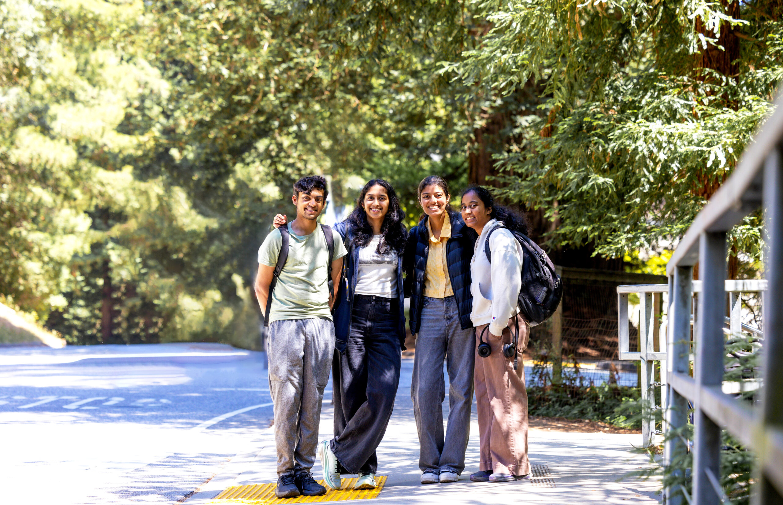 students on campus