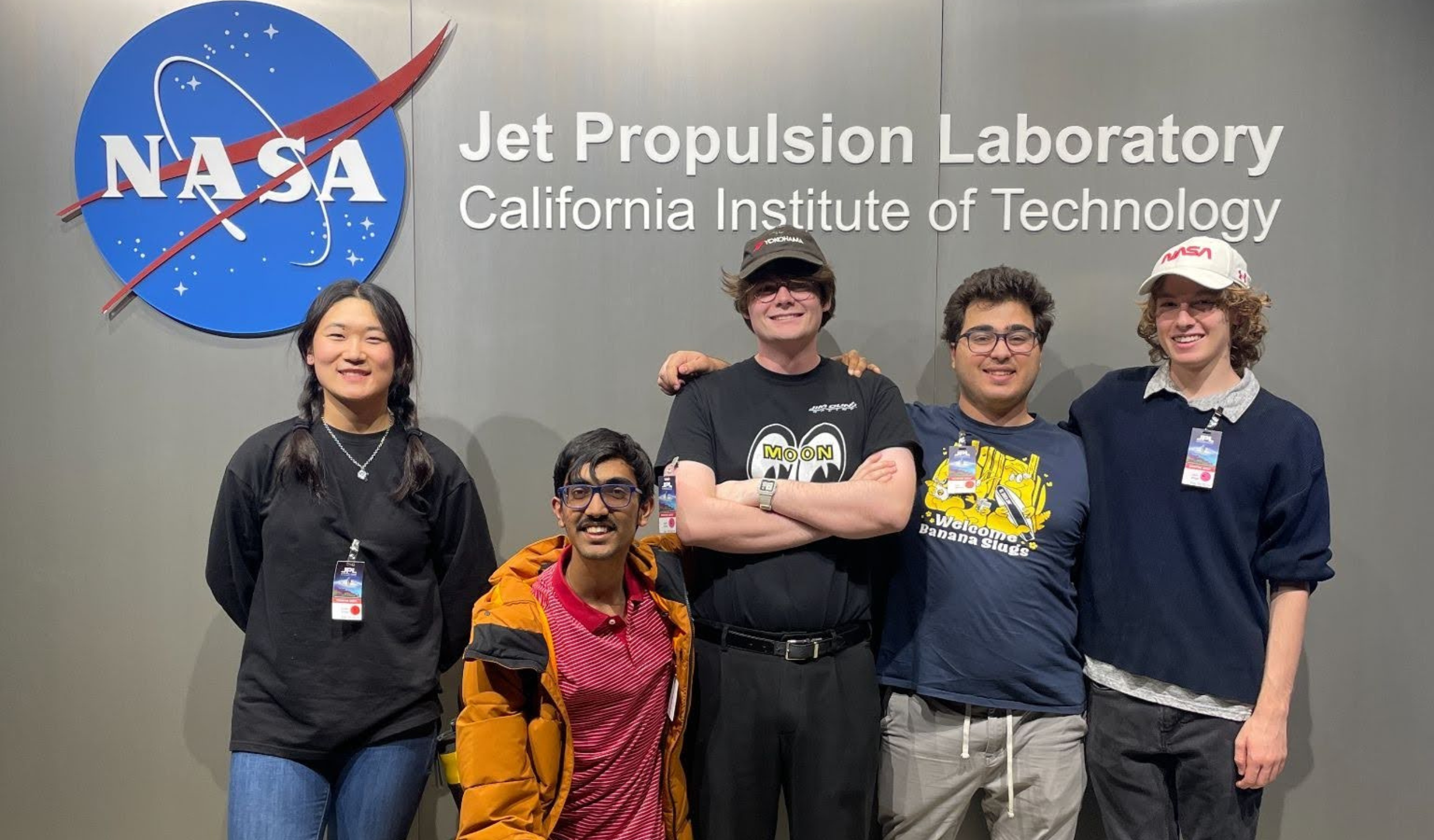 SlugSat team visiting NASA Jet Propulsion Laboratory