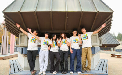 UCSC's Muay Thai team poses for a photo wearing Giving Day shirts.
